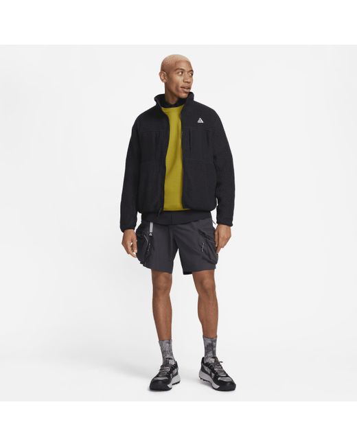 Nike Black Acg 'arctic Wolf' Full-zip Top 50% Recycled Polyester for men