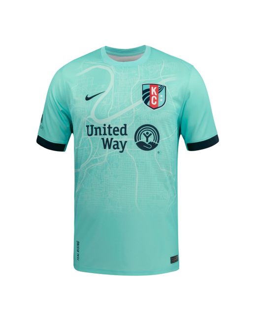 Nike Blue Debinha De Oliveira Kc Current 2025 Stadium Away Dri-Fit Nwsl Replica Jersey for men