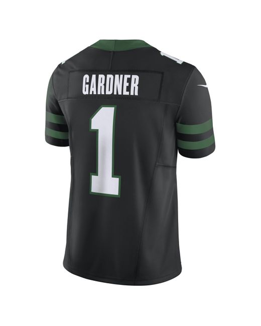 Nike Black Sauce Gardner New York Jets Dri-fit Nfl Limited Football Jersey for men