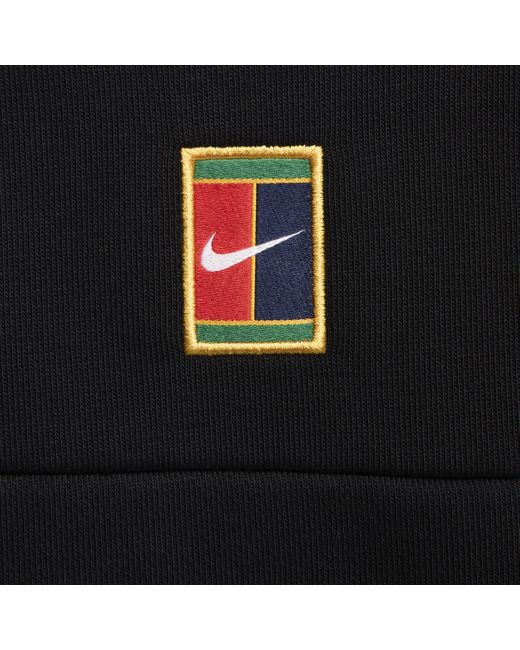 Nike Black Court Heritage Dri-Fit Fleece Tennis Hoodie for men