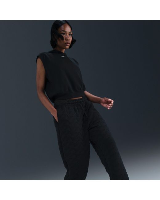 Nike Blue Sportswear Phoenix Fleece Oversized High-Waisted Jacquard Pants