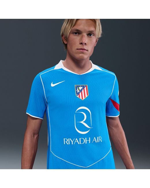 Nike Blue Atlãtico Madrid 2025/26 Match Third Dri-Fit Adv Total 90 Soccer Authentic Jersey for men