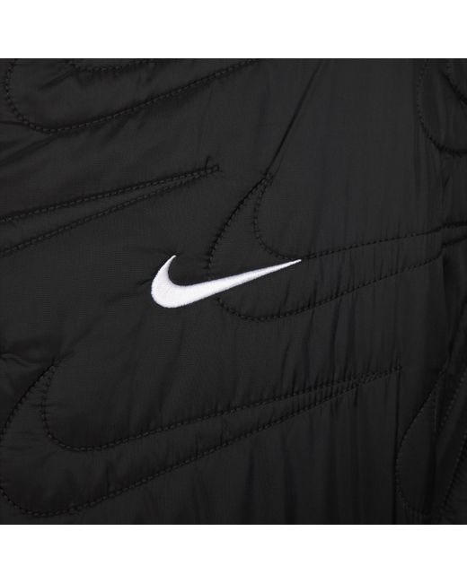 Nike Black Sportswear Swoosh Quilted Jacket for men