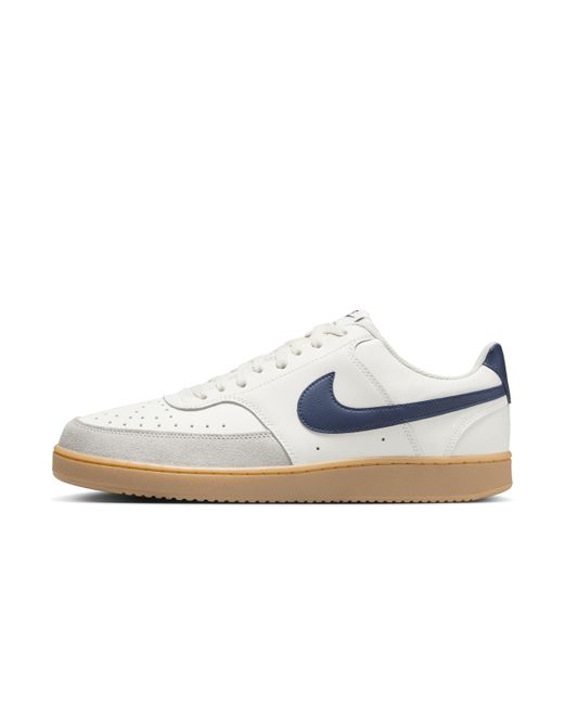 Nike Blue Court Vision Low Shoes Leather for men