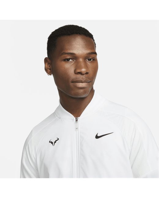 Nike White Dri-fit Rafa Tennis Jacket 50% Recycled Polyester for men