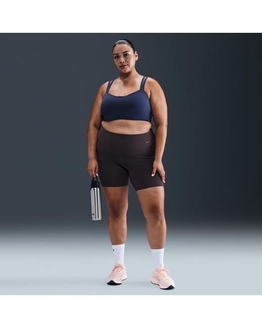 Nike Blue Zenvy Strappy Light-Support Padded Sports Bra (Plus Size)