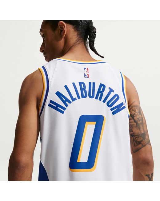 Nike Blue Tyrese Haliburton Indiana Pacers City Edition Nba Swingman Jersey for men