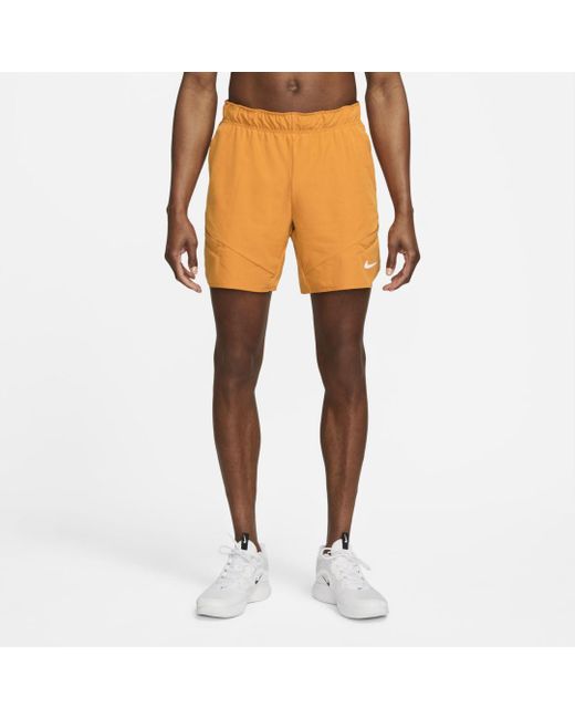 Nike Synthetic Court Dri fit Advantage 7 quot Tennis Shorts in Orange for Nike Synthetic Court Dri fit Advantage 7 quot Tennis Shorts in Orange for