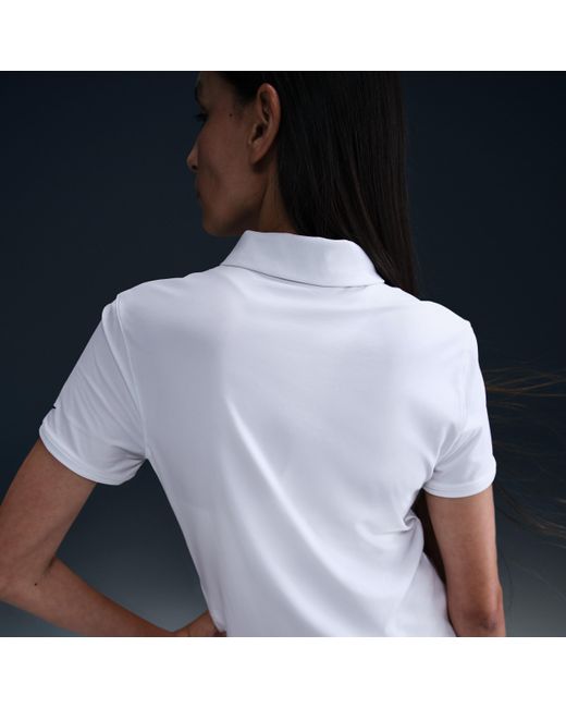 Nike White Victory Dri-Fit Short-Sleeve Golf Polo