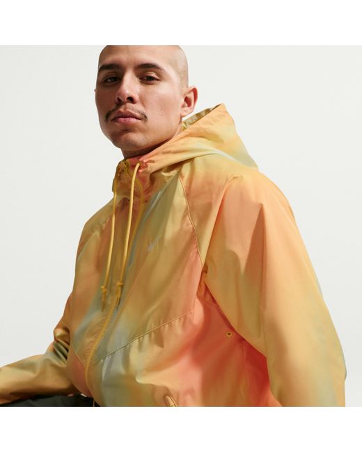 Nike Yellow Windrunner "Sunset" Lined Jacket for men