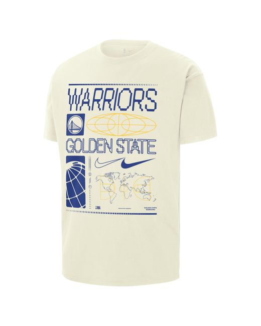 Nike White Golden State Warriors Nba Max90 T-shirt 50% Organic Cotton for men