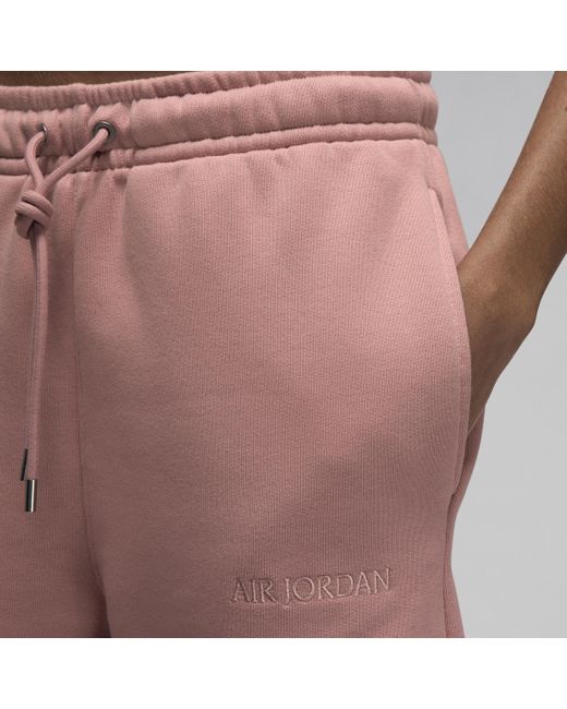 Nike Pink Air Jordan Wordmark Fleece Shorts Cotton for men