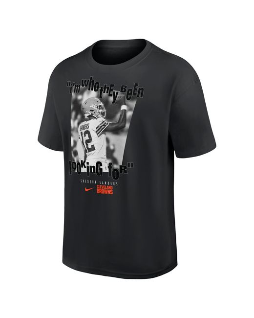 Nike Black Shedeur Sanders Cleveland Browns Nfl T-Shirt for men