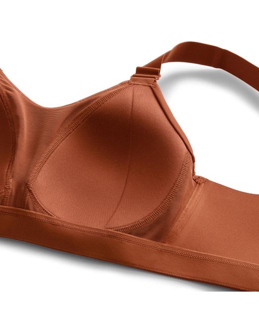 Nike Brown Alpha High-support Padded Adjustable Sports Bra 50% Recycled Polyester