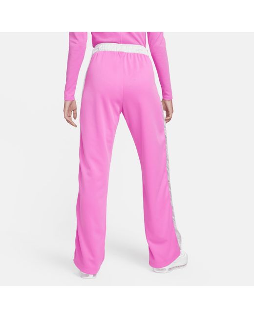 Pantaloni a vita media con chiusure a pressione sui lati air di Nike in Pink