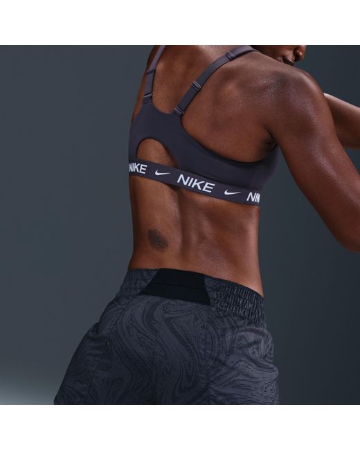 Nike Blue One Dri-Fit Mid-Rise 3" Brief-Lined Shorts