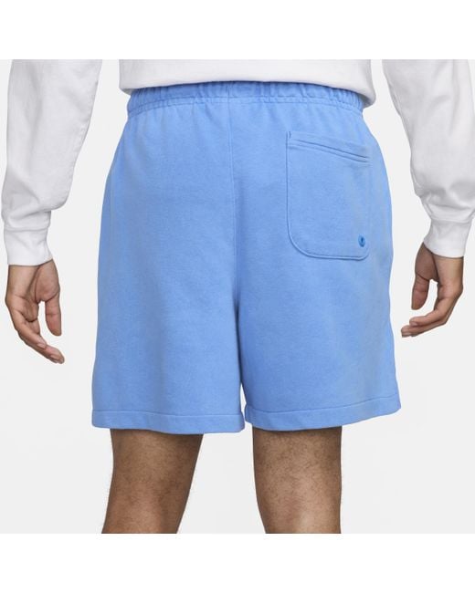 Nike Blue Club Fleece French Terry Flow Shorts Cotton for men