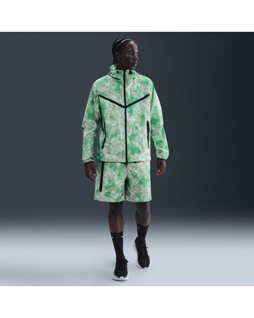 Nike Green Tech Dri-Fit Woven Camo Windrunner Jacket for men