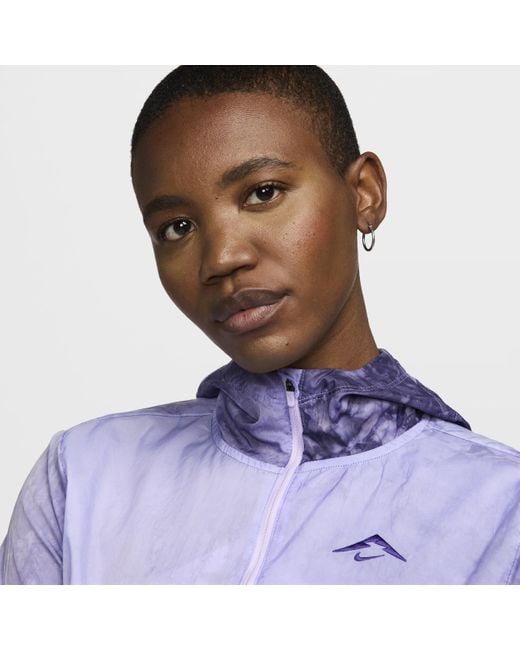 Nike Purple Trail Repel Running Jacket Nylon