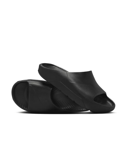 Nike Post Logo-embossed Rubber Sliders in Black for Men | Lyst