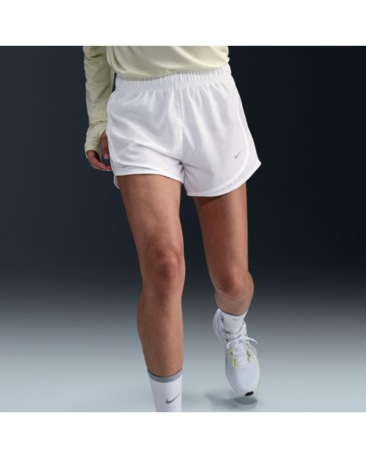 Nike Blue Tempo Dri-Fit Mid-Rise Brief-Lined Running Shorts
