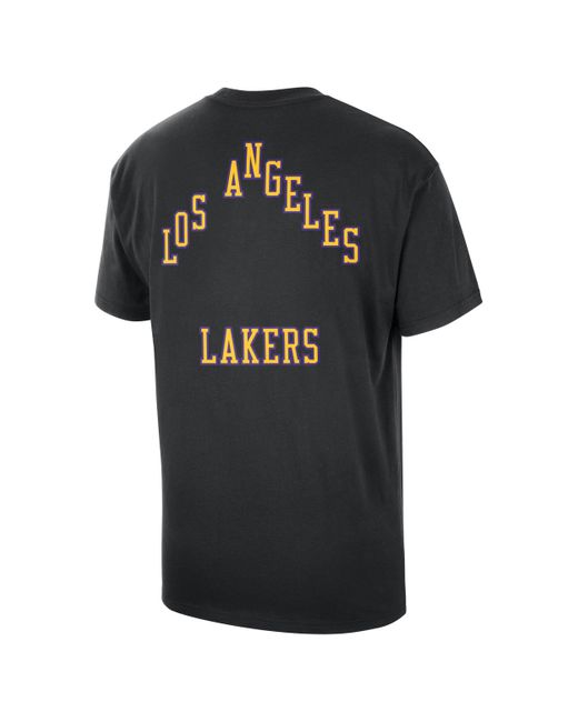Nike Black Los Angeles Lakers 2023/24 City Edition Nba Courtside Max90 T-shirt Cotton for men