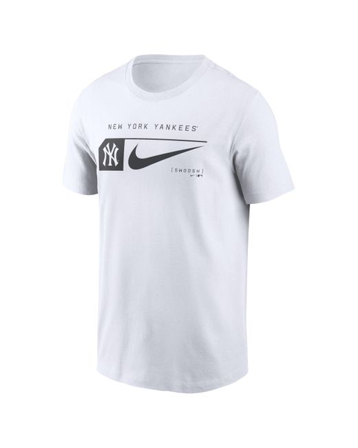 Nike White New York Yankees Team Swoosh Lockup Mlb T-shirt for men
