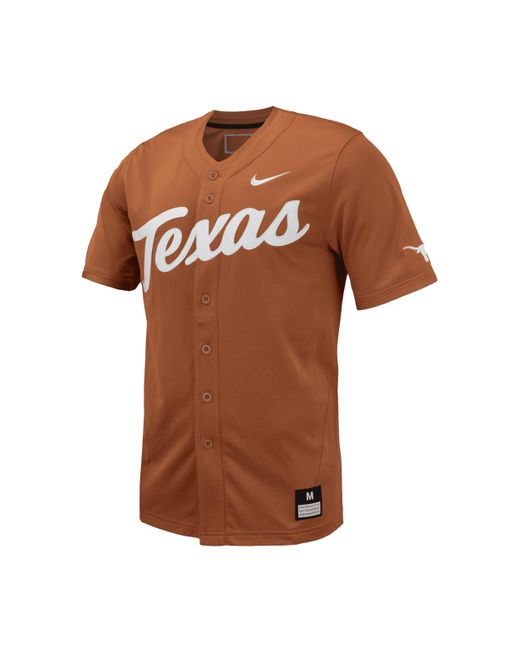 Nike Brown Texas College Replica Baseball Jersey for men