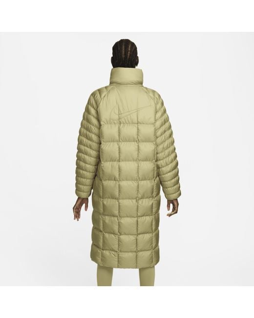 Nike Green Sportswear Swoosh Puffer Primaloft® Therma-fit Oversized Parka 50% Recycled Polyester