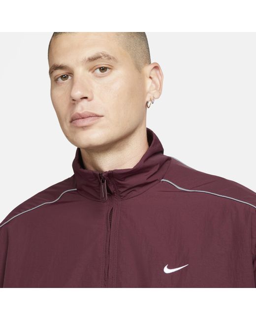 Nike Sportswear Solo Swoosh Woven Tracksuit Jacket in Purple for Men ...