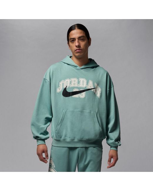 Nike Green Mvp Oversized French Terry Pullover Hoodie for men