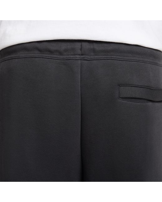Nike Black Tech Wide-Leg Fleece Pants for men