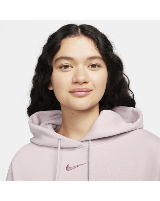 Nike Sportswear Phoenix Fleece Oversized Hoodie Met Logo in het Pink