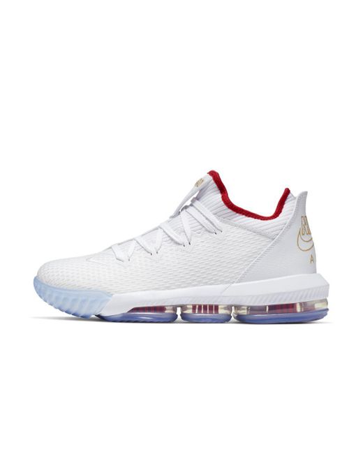 Nike Lebron 16 Low Basketball Shoes in White for Men | Lyst