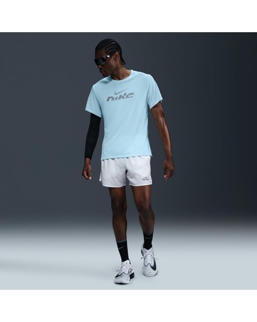 Maglia Da Running A Manica Corta Dri-Fit Uv Miler Flash – Uomo di Nike in Blue da Uomo
