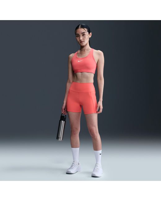 Nike Red One Fitted Dri-Fit High-Waisted 12.5Cm (Approx. Biker Shorts
