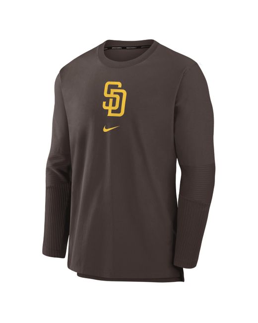 Nike Brown San Diego Padres Authentic Collection Player Dri-fit Mlb Pullover Jacket for men
