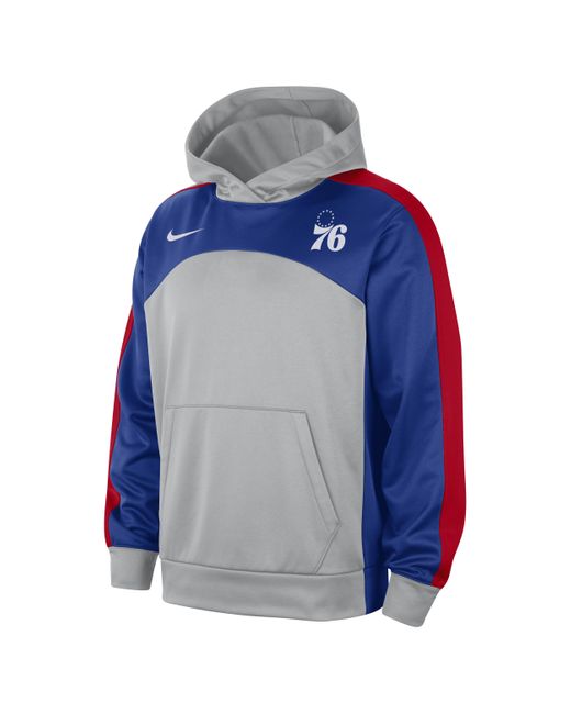 Nike Blue Philadelphia 76ers Starting 5 Therma-fit Nba Graphic Hoodie for men