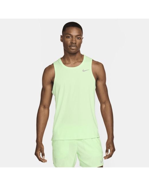 Nike Green Miler Dri-Fit Running Tank Top for men