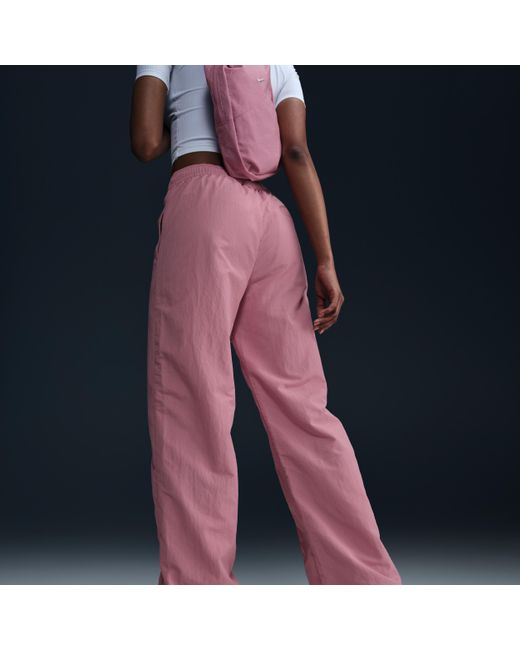 Nike Blue Sportswear Everything Wovens Mid-Rise Open-Hem Pants