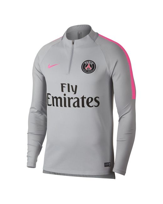 Maglia da calcio a manica lunga Paris Saint-Germain Dri-FIT Squad Drill da  Uomo di Nike in Grigio | Lyst