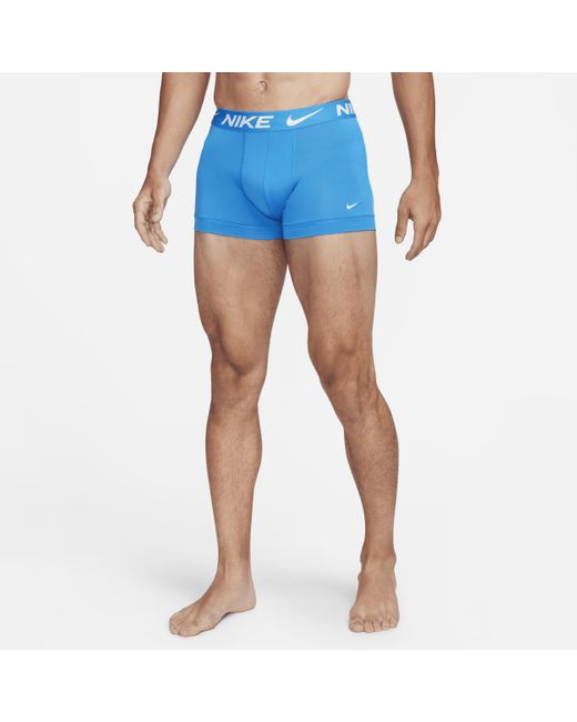 Nike Dri-fit Essential Micro Trunks (3-pack) in Blue for Men