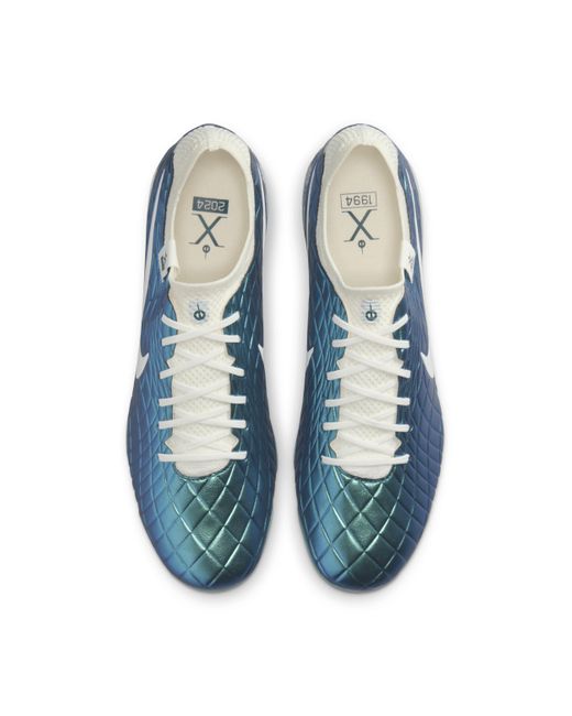 Scarpa da calcio a taglio basso fg tiempo emerald legend 10 elite di Nike in Blue da Uomo