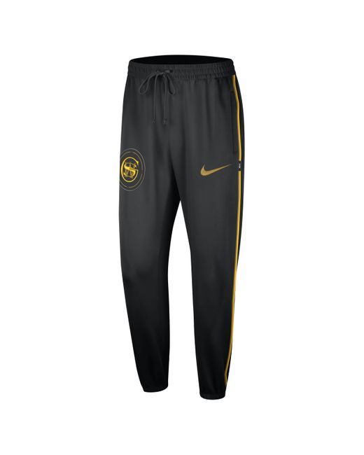 Nike Black Golden State Warriors Showtime City Edition Dri-fit Nba Trousers 50% Recycled Polyester for men