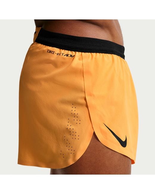 Nike Black Aeroswift Dri-Fit Adv 2" Brief-Lined Running Shorts for men
