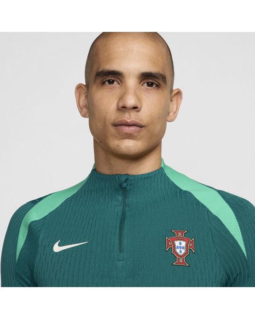 Nike Green Portugal Strike Elite Dri-fit Adv Football Knit Drill Top Polyester for men