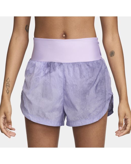 Nike Blue Trail Repel Mid-rise 3" Brief-lined Running Shorts