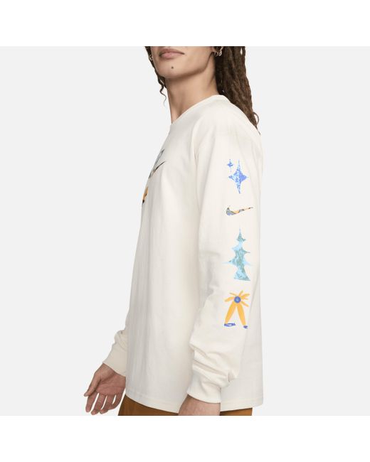 Nike White Sportswear Long-sleeve Max90 T-shirt for men