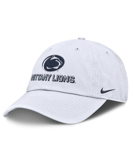 Nike White Penn State On-Field Club Gameday College Adjustable Hat for men
