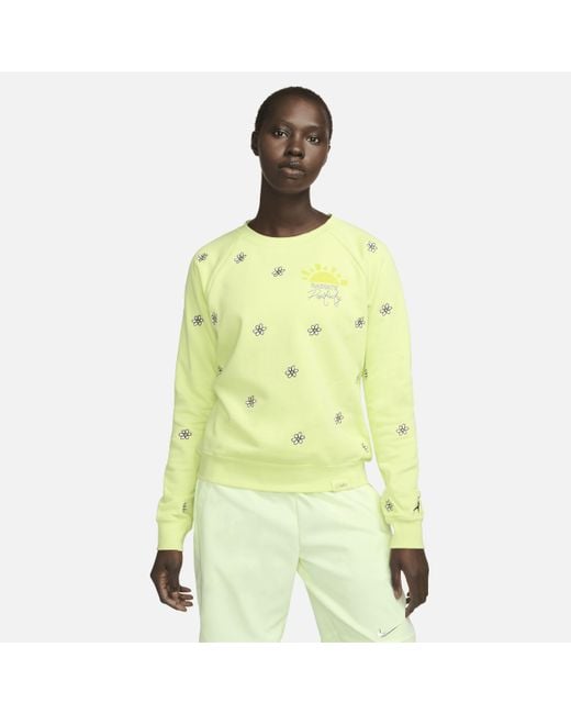 Nike Riddhi's Sportswear X Doernbecher Freestyle Fleece Crew-neck Sweatshirt In Yellow,